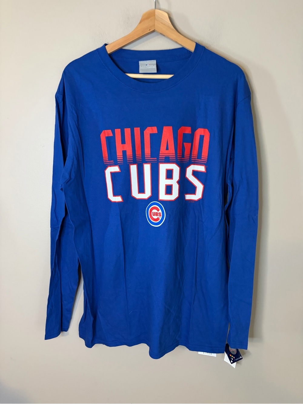Genuine Merchandise Chicago Cubs Long Sleeve Tee - Blue with Red & White Logo